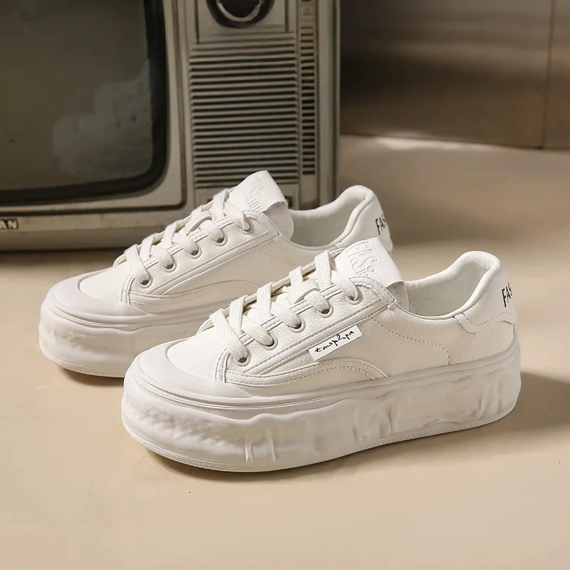 Women Sneakers The New Platform Sneakers   2024 Spring New Platform Shoes Sports Style Casual White Shoes Women Zapatos De Mujer