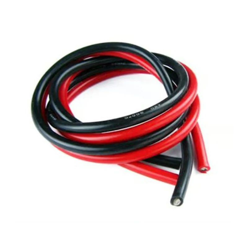 

1/5/10 Meters 10AWG Gauge Red Black Silicone Wire Cable 1050 Strands 0.08mm Tinned Copper Silicone Wire for Battery Automotive