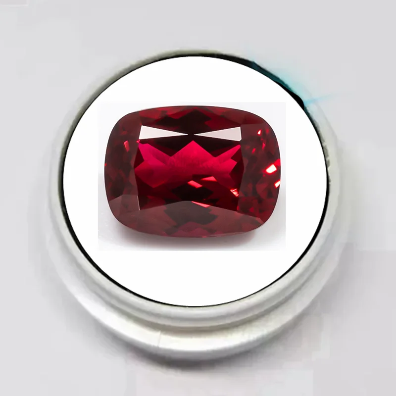 

Box Pack Ruby 12×16mm 13.0ct Pigeon Blood Red Rectangular Cushion Cut Top Quality Gemstone For Jewelry Making/Collection Test Mo