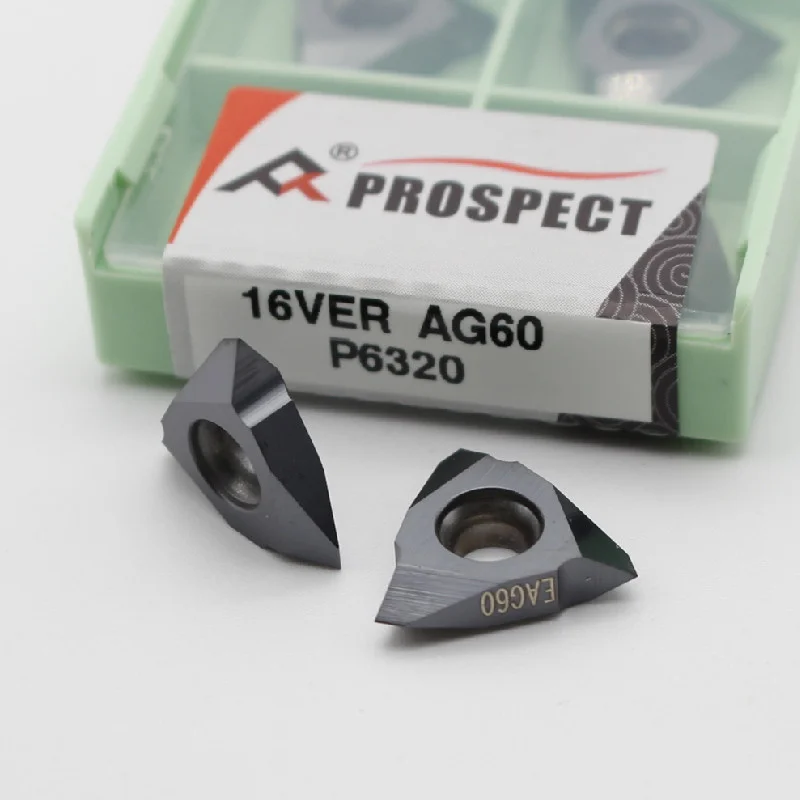 PROSPECT CNC Threading Inserts 16VER 16VNR AG60 AG55 P6320 P7320 for Steel and Stainless Steel High Precision Carbide Inserts