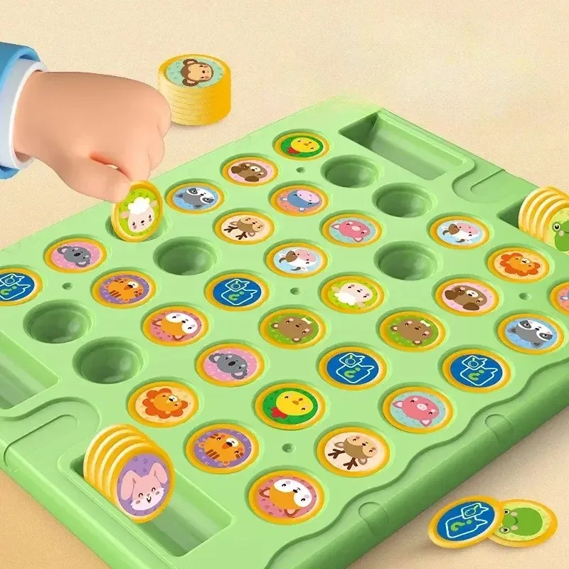 1 ชิ้นใหม่สัตว์พลิกหมากรุกเกมกระดานคลาสสิกเกมกลยุทธ์คิดความรู้ความเข้าใจเด็ก Interactive Puzzle Party ของเล่น