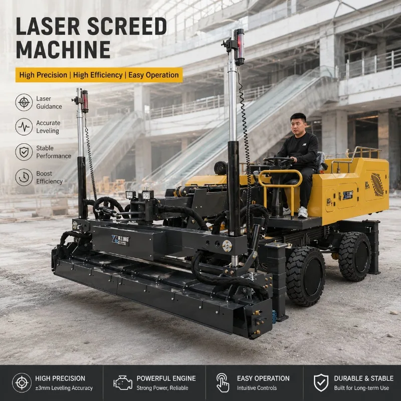Concrete Leveling Laser Screed Machine Durable Surface Equipment Customized for Commercial Warehouse Flooring
