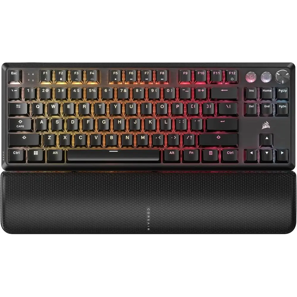 Compact Mechanical Gaming Keyboard with Pre-Lubed MX Switches, Adjustable Hyperdrive, ABS Keycaps, QWERTY Layout  Black