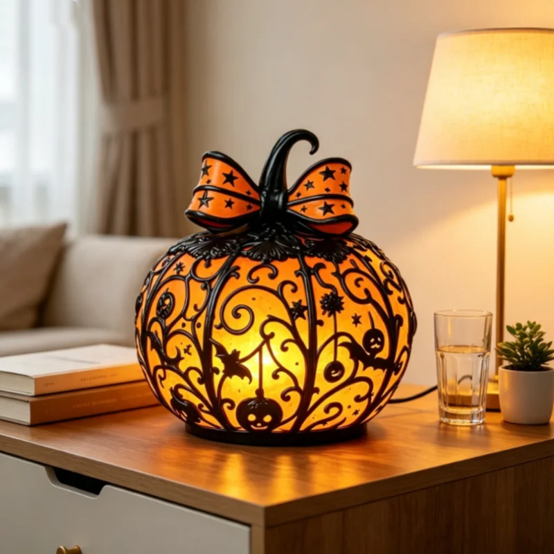 Tiffany Style Halloween Pumpki - огляд і ціна Halloween Pumpkin Decor Led