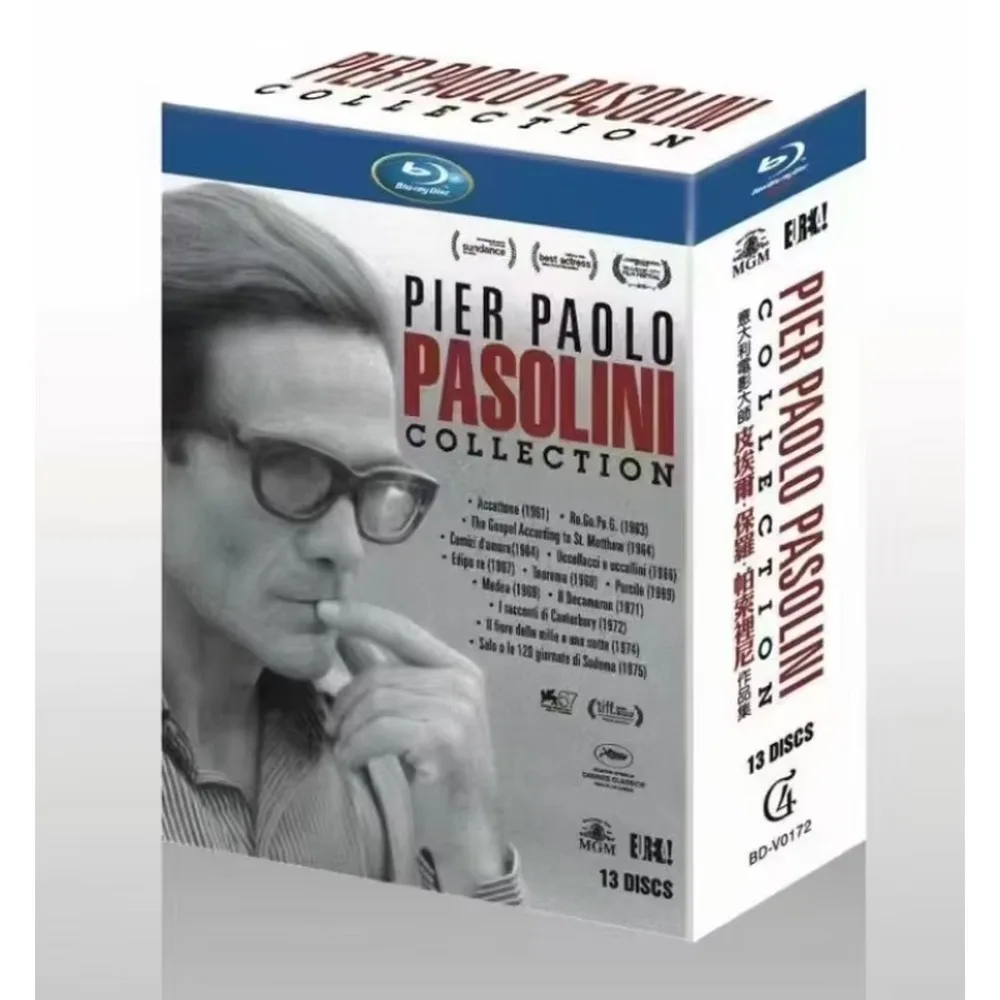New BD Blu-ray High-Definition Collection of Pier Paolo Pasolini’s Works 13-Disc Set with Chinese Subtitles