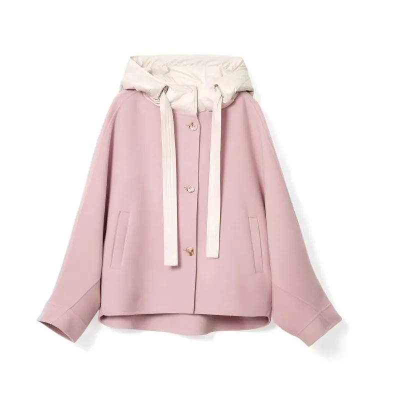 

Limited Time Seasonal ort Double-Faced Woolen Coat Korean Sle Commute Long Sve Polyester 00% Wool Fabric