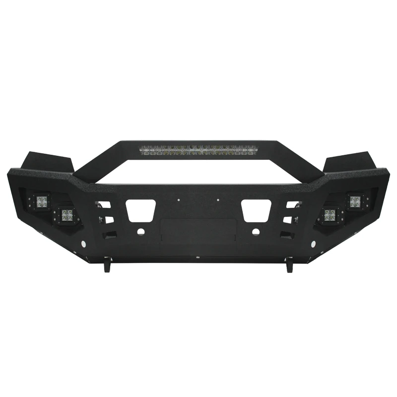 

High Quality With Winch Led Light 4x4 Steel Null Bar Front Bumper for Ford Ranger T8 2019 2020 2021custom