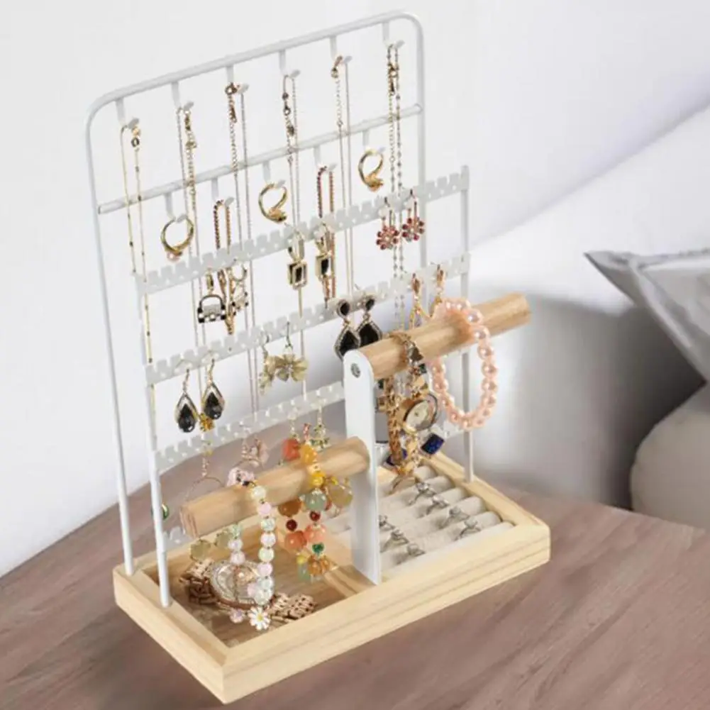 Jewelry Display Rack Elegant Multi-tier Jewelry Display Stand with Capacity for Earrings Rings Necklaces Stable for Bracelets