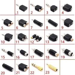 6.35/6.5mm male to 3.5mm Audio Stereo/mono Jack Female To 2 RCA Male Audio Jack Connector Adapter Converter Speaker
