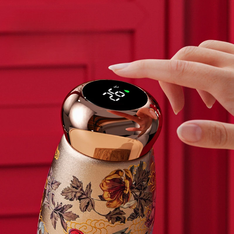 2025 New Mini Ceramic Thermos Cup Compact Portable Intelligent Temperature Lasting Insulation Small Capacity Water Cup
