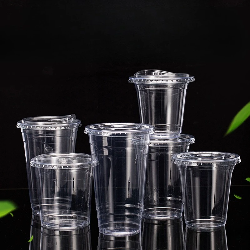 10pcs Disposable Packaged Internet-Famous Dudu Cup Cold Drink Plastic Cup, Coffee Coconut Milk Latte, Tea, PET Beverage Cup