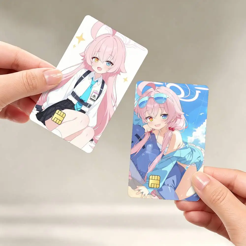 Blue archive Takanashi Hoshino Sticker Film Tape Skin for Credit Card Debit Card Waterproof