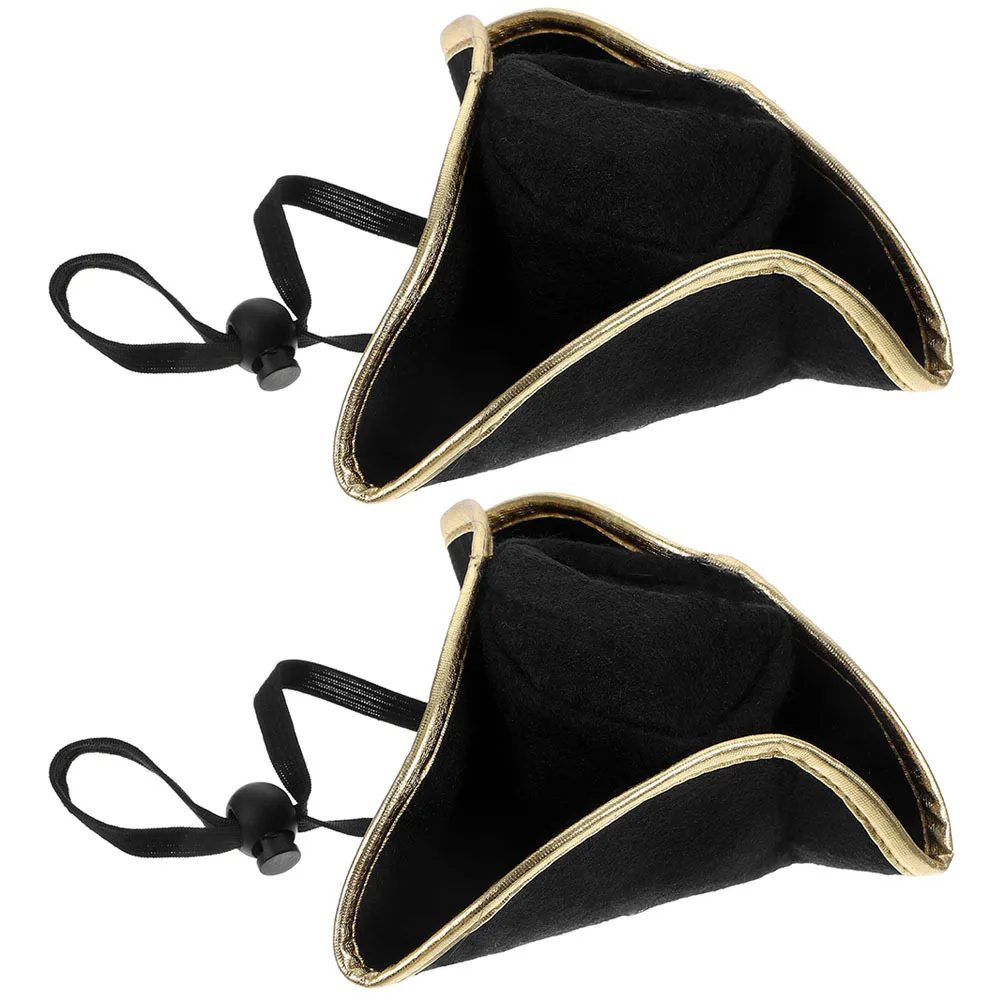 

2Pcs Pirate Hat Cosplay Costume Comfortable Skin Friendly Wear Resistant for Halloween Carnival Party Role