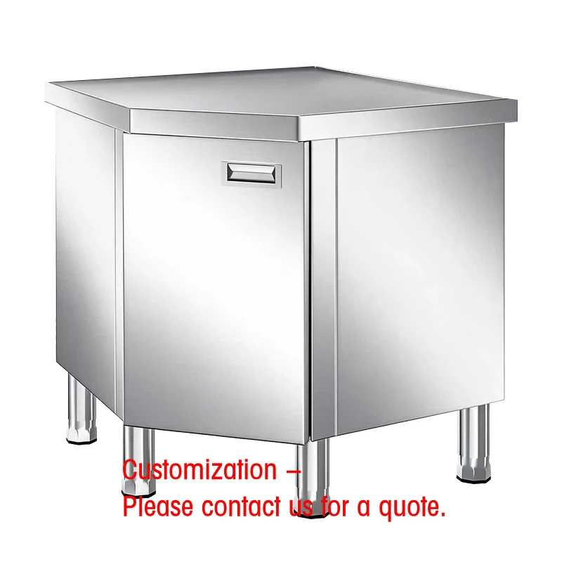 custom.Shandong Origin 304 Stainless Steel Commercial Kitchen Heavy-Duty Corner Cabinet with Self-Cleaning Coating