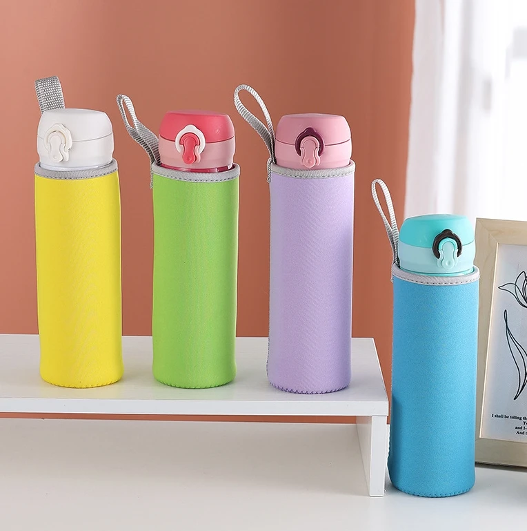 550ml Portable Neoprene Vacuum Cup Sleeve Water Bottle Cover Insulator Sleeve Bag Glass Bottle Case Pouch Sport Camping Accessor