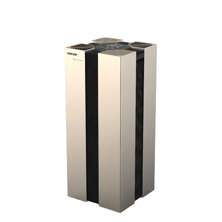 Agcen KJ750F-T02 Air Purifier Timer Temperature Sensor HEPA Filter Portable for Outdoor Hotels Garages Battery Operated