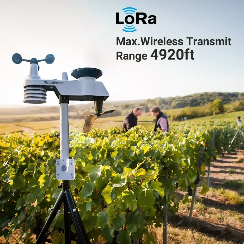 7 in 1 Weather Station WiFi Solar Powered Wireless with Wind Speed Rainfall Temp Humidity UV Index Smart Home