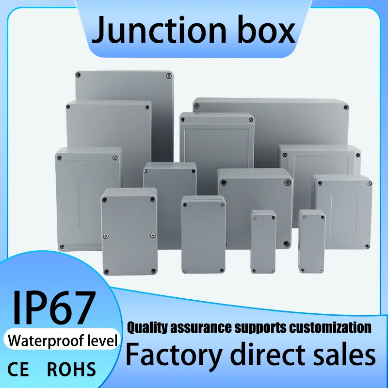 Cast aluminum junction box metal button box power box aluminum alloy wire box indoor and outdoor waterproof box terminal box