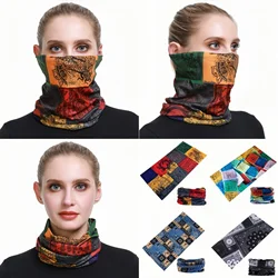 Bandane Unisex senza cuciture Plaid Design ciclismo visiera maschera per donna uomo equitazione testa sciarpa sport foulard Moto passamontagna