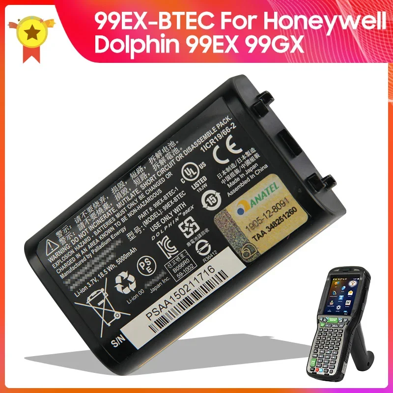 

New Replacement Battery 99EX-BTEC For Honeywell Dolphin 99EX 99GX Battery 5000mAh 18.5Wh 3.7V