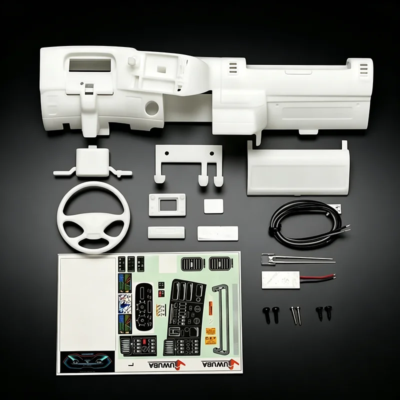 Hercules Simulated Car Interior Center Console for 1/14 RC Truck Tipper for SCANIA Hercules R620 R470 Model Car DIY Parts