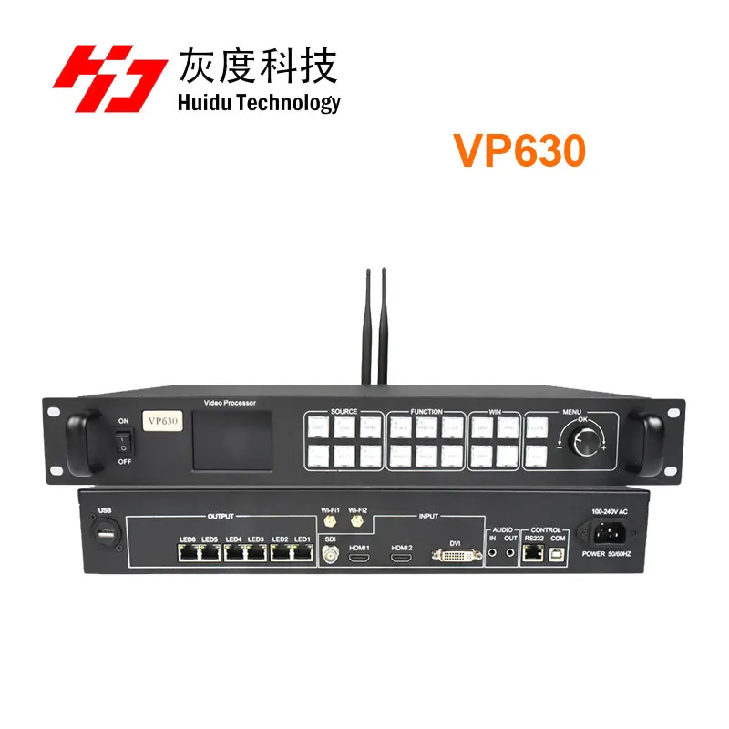 

Huidu HD-VP630 4k video processor led video wall 3-channel splicing and 1 channel monitoring output