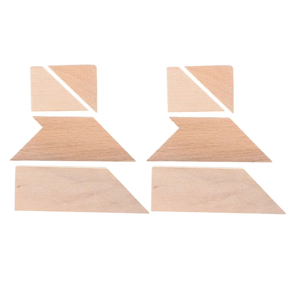 2Pcs Wooden T-Shape Puzzle Board Children Brain Teasers for Cognitive Skill Development Educational Spatial Thinking Play