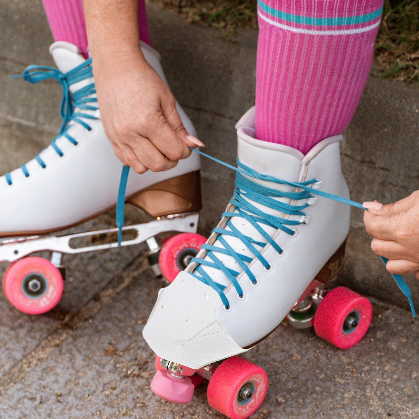 

1Pair PU Skates Toe Caps Quad Roller Skate Protectors Anti Smash Foot Cover Quad Skate Toe Guards Ice Skating Accessories