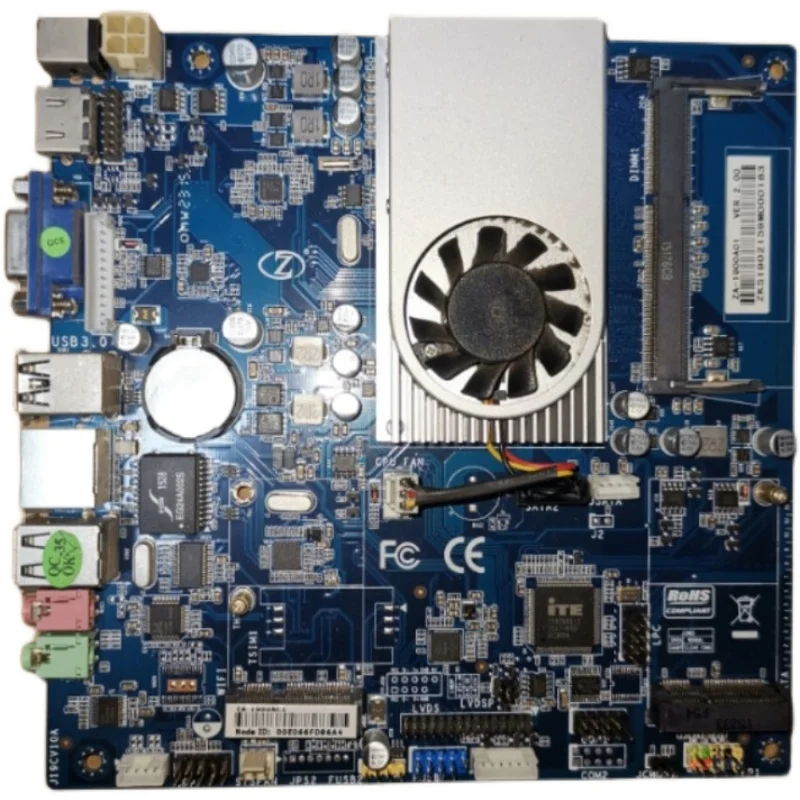 Industrial control machine main board ZA-1900AC1, the board comes with J1900 quad-core CPU ultra-thin