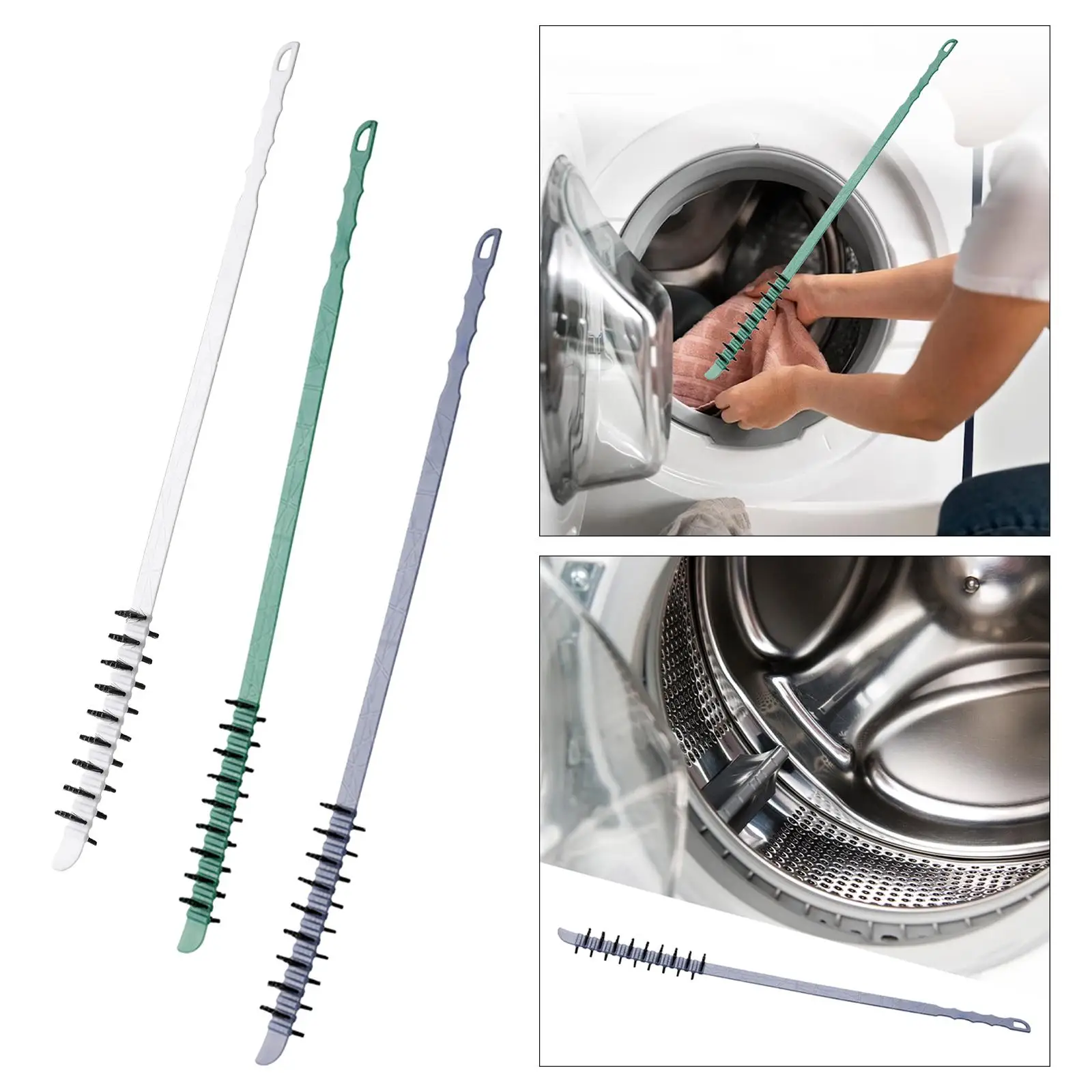 Dryer Vent Cleaning Brush Kit for Washer Dryer Organizers with Nylon Bristles for Dust Hair Under Furniture