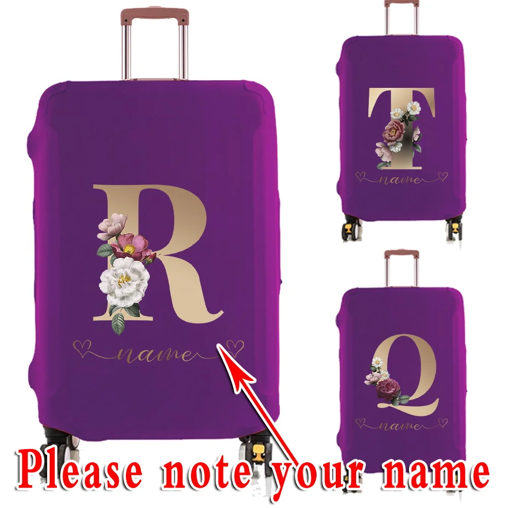 Custom Name Luggage Cover Stretch Suitcase Protector Baggage Dust Cover Suitable for18-32 Inch Suitcase Case Travel Accessories