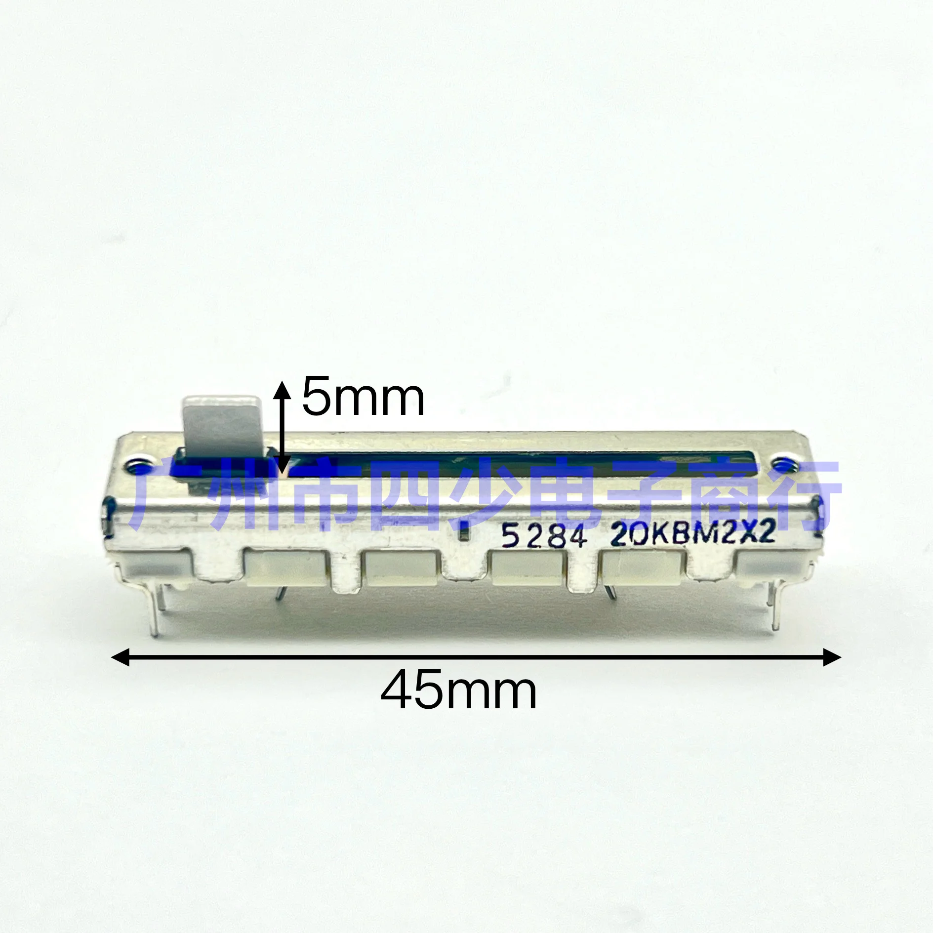 1 piece 45mm Taiwan original imported 8-pin with tap and loudness B20KX2 handle length 5mm without modification