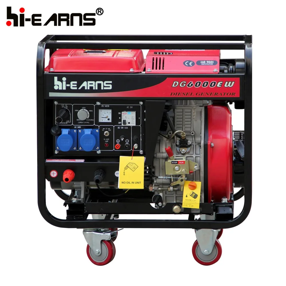 AC Single Phase 2kw Double Use 180A dies el Welder Generator