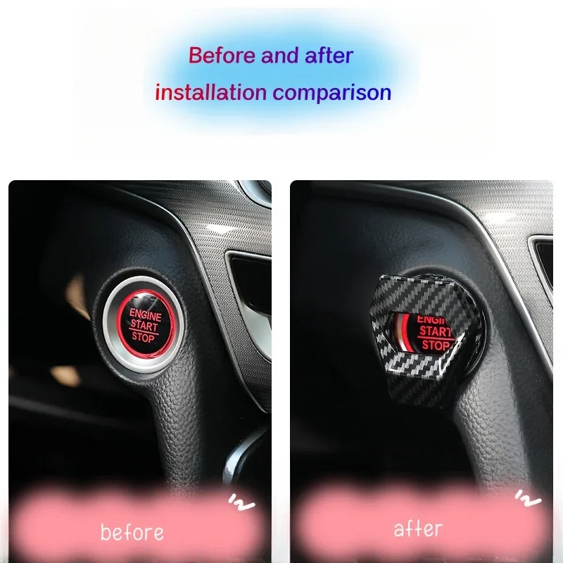 New Car Engine Start Stop Switch Button Cover Decorative Auto Accessories Push Button Sticky Cover Car Interior Car-Styling