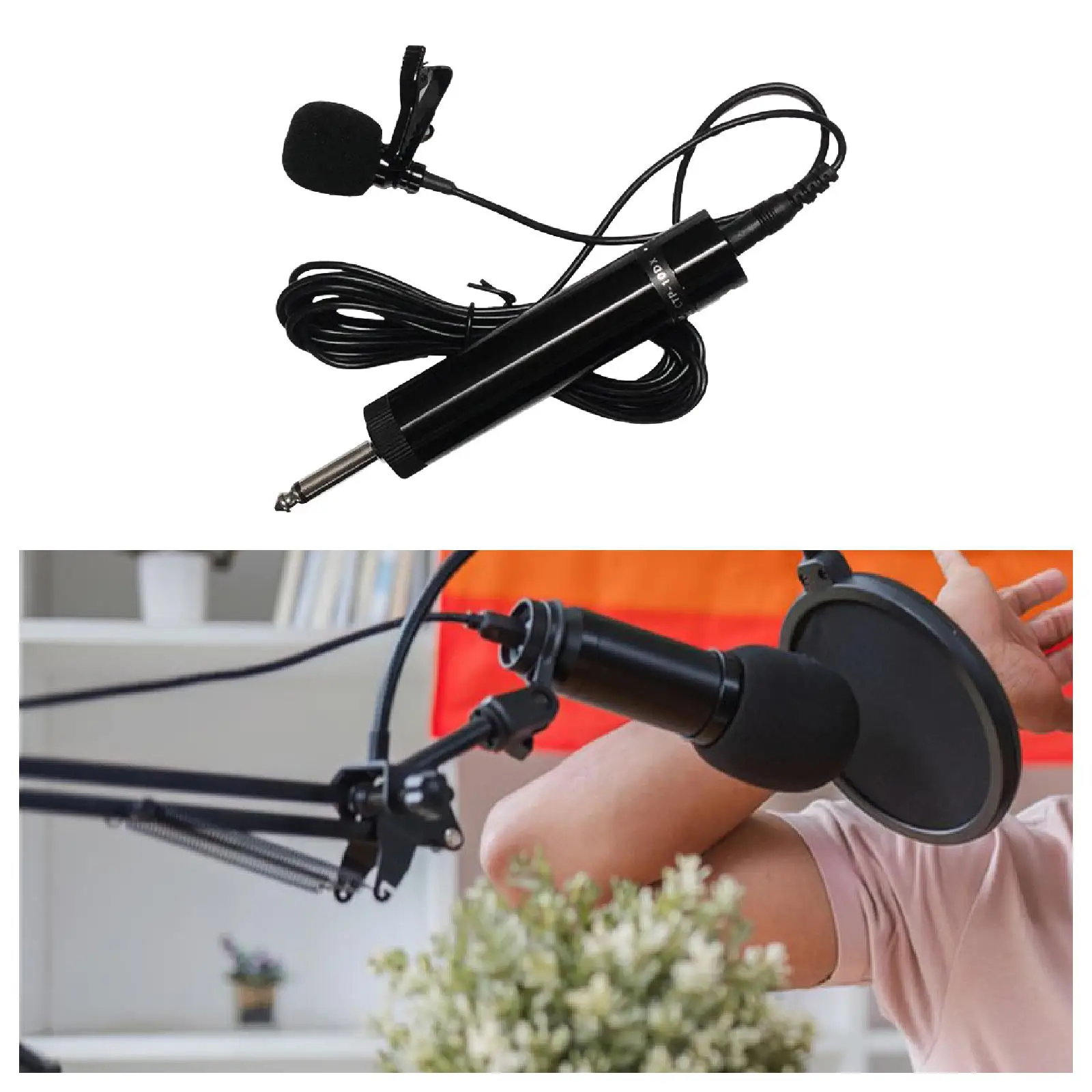 Wired Volume Amplifier Condenser Loudspeaker Flexible Saxophone Clip Microphone Mic Systems for Singing Vloggers Teacher