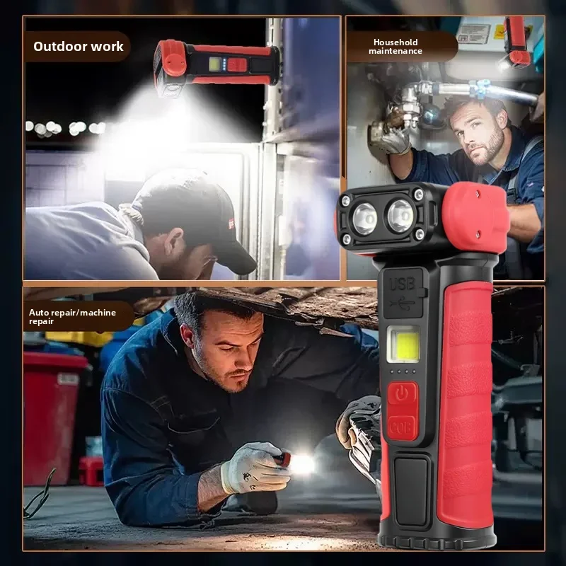 FX-03 Rotating work light, strong magnet with pen clip, high-intensity emergency flashlight, ultra-bright maintenance light