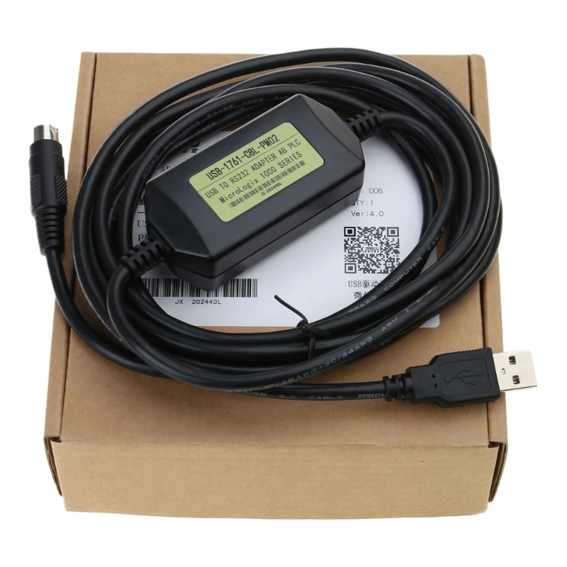 PLC Programming Cable For AB Micrologix 1000/1200/1500 Series Data Cable USB-1761-CBL-PM02