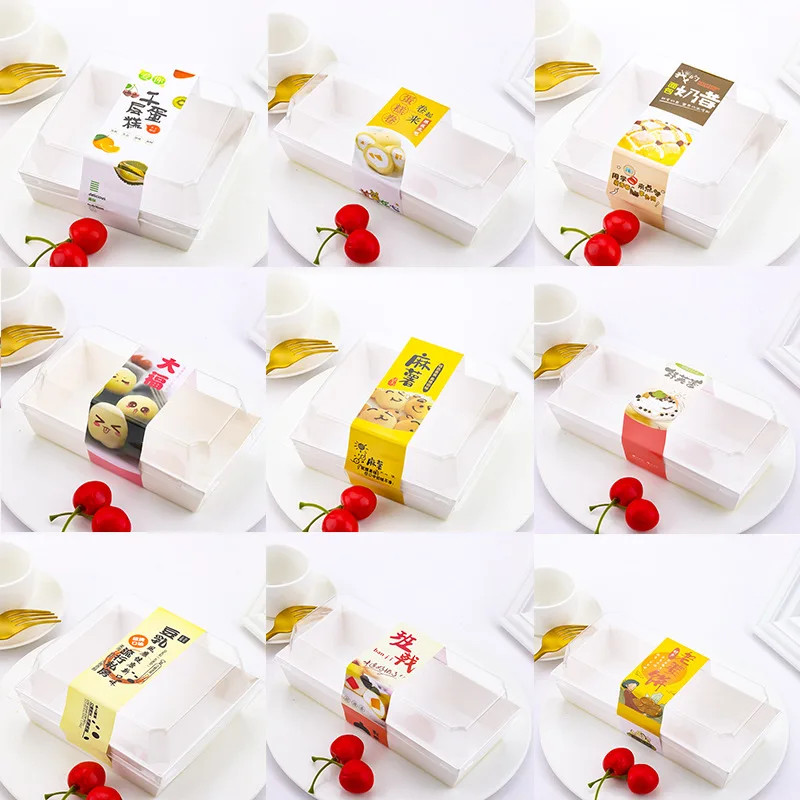 Customized Hot-Selling Baking Packaging Frosted Transparent Green Bean Cake Packaging Yolk Pastry Packaging Box Macaron Pack