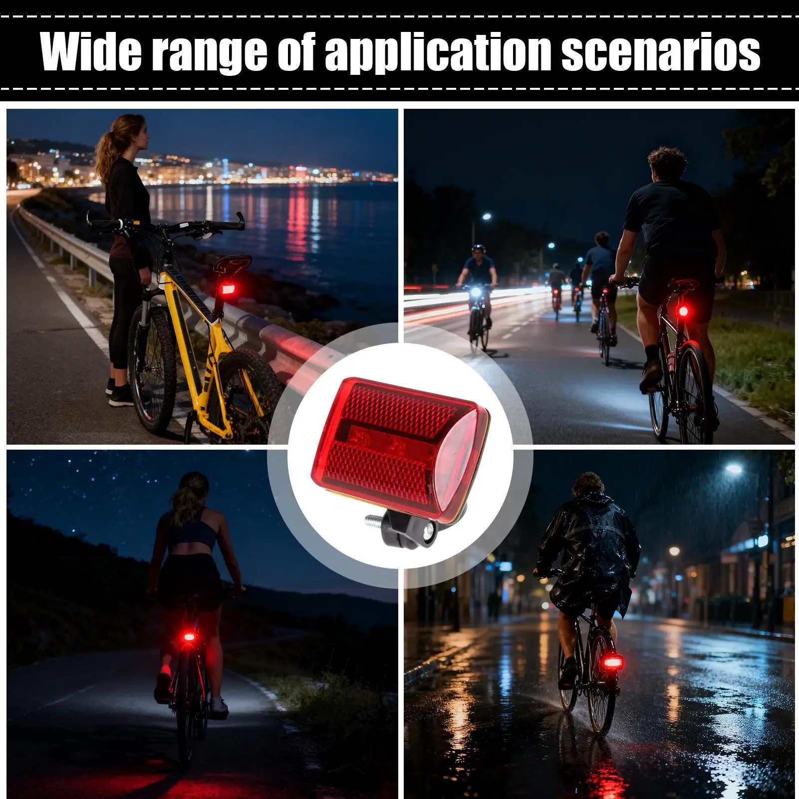 Задний фонарь для велосипеда, быстросъемный яркий фонарик на батарейках, светодиодный велосипедный фонарь для бездорожья, безопасности для детей, взрослых, мужчин, женщин