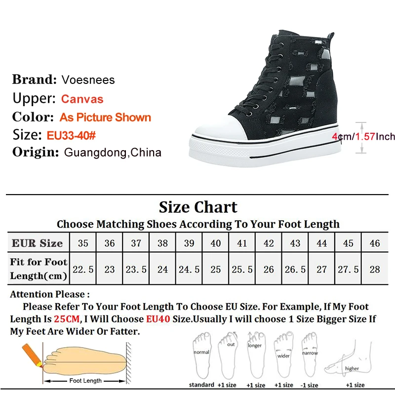 Women's Thick Sole Sneakers Summer Autumn White Lace-up Casual Shoes 2024 Female Increase Height Breathable Mesh Canvas Shoes image 4