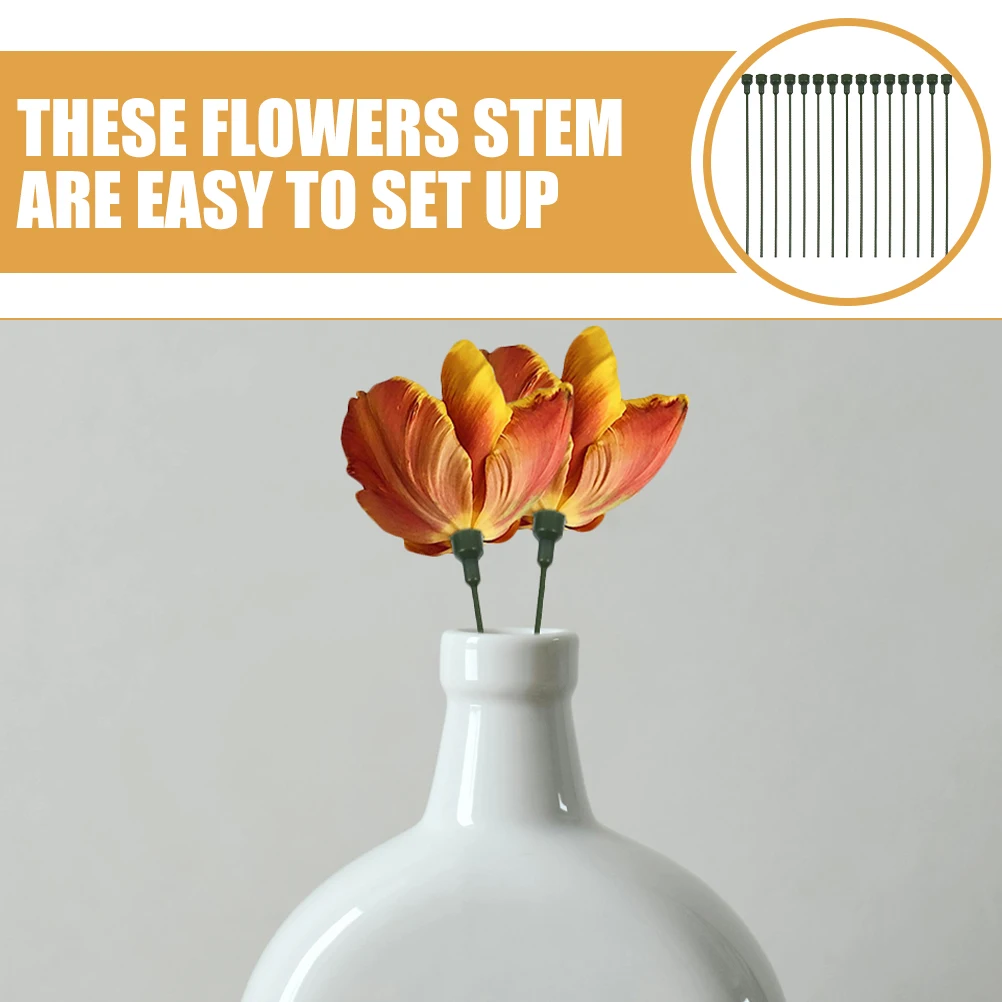 

15pcs Plastic Flower Water Pipe Stems for Florist Supplies Floral Arrangement DIY Decor Home Coffee Shop