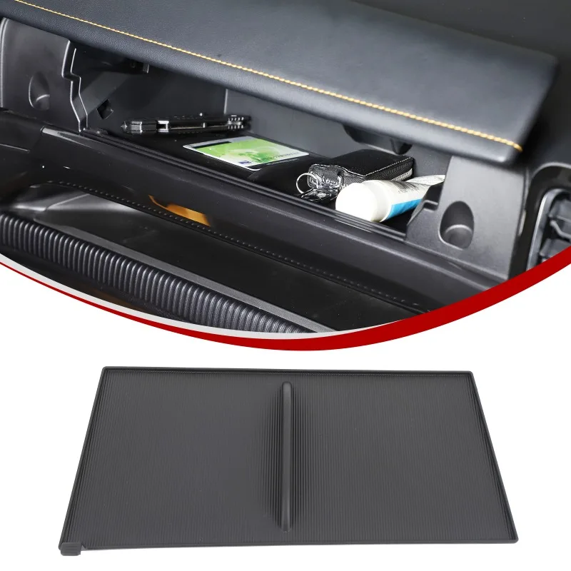 

For 2023+ Ford Ranger Left-handed peptide Passenger Side Storage Box Liner TPE Car Storage Organizer Trim Car Accessories