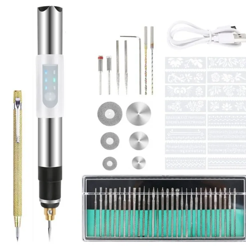 Cordless Rotary Tool Kit Woodworking Engraving Pen DIY For Jewelry Metal Glass Mini Wireless Drill