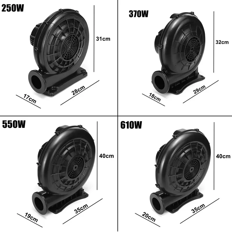 Imagem -06 - Ventilador de ar sem Escova para Retas Infláveis Ventilador Centrífugo Turbo Blower House Bouncy Castle Churrasco 750w