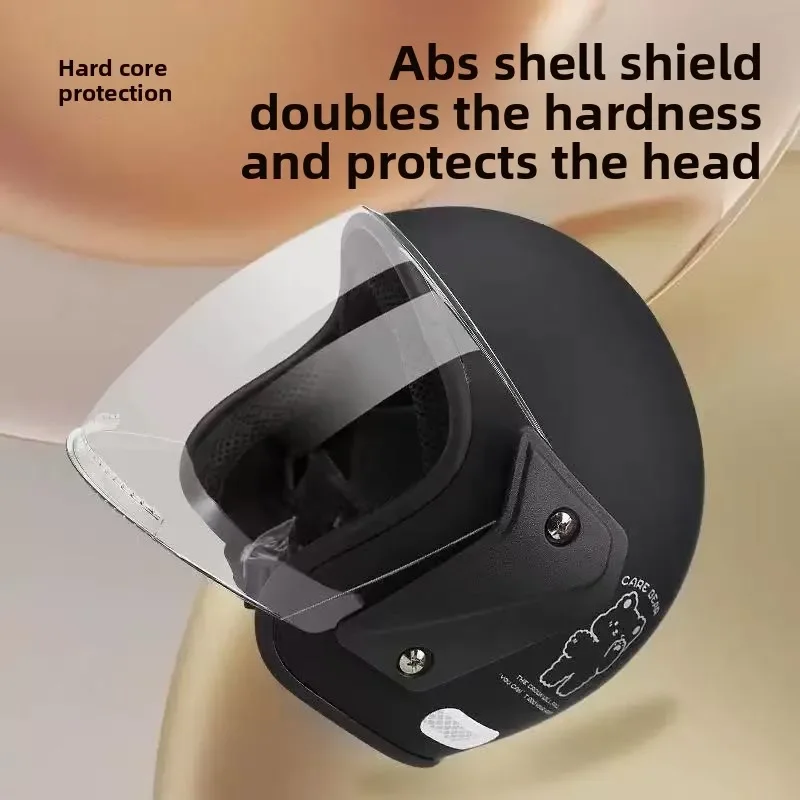 

Unisex Half Helmet All-season Sun Protection Warm for Electric Bike