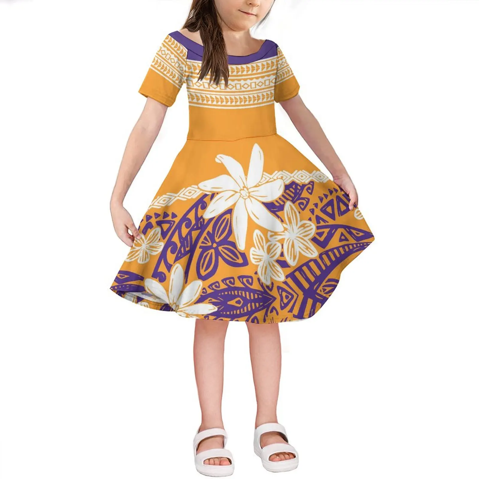 High Quality Polynesian Clothing Mother-Daughter Clothing Women Sexy Long Skirt Samoan Dress Girls Dress Children'S Clothing