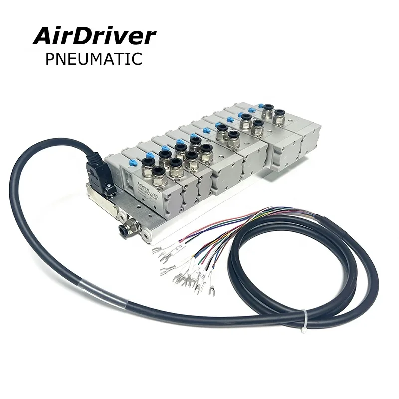 Pneumatic Solenoid Valve Manifold Line to PLC Direct Robot Pneumatic Parts Controller Island