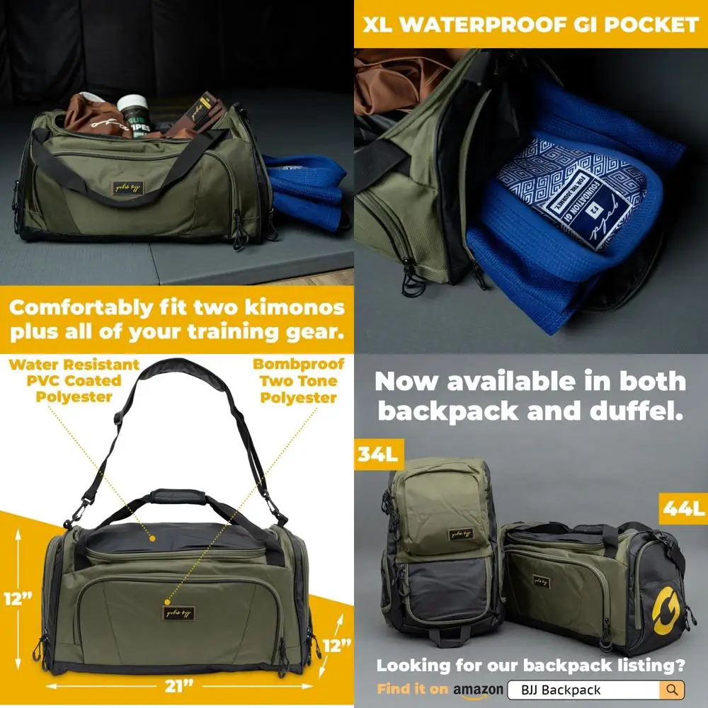 

Ultimate Martial Arts Bag: Waterproof, Sweat-Resistant for Gi, Rash Guard, MMA Gear & More