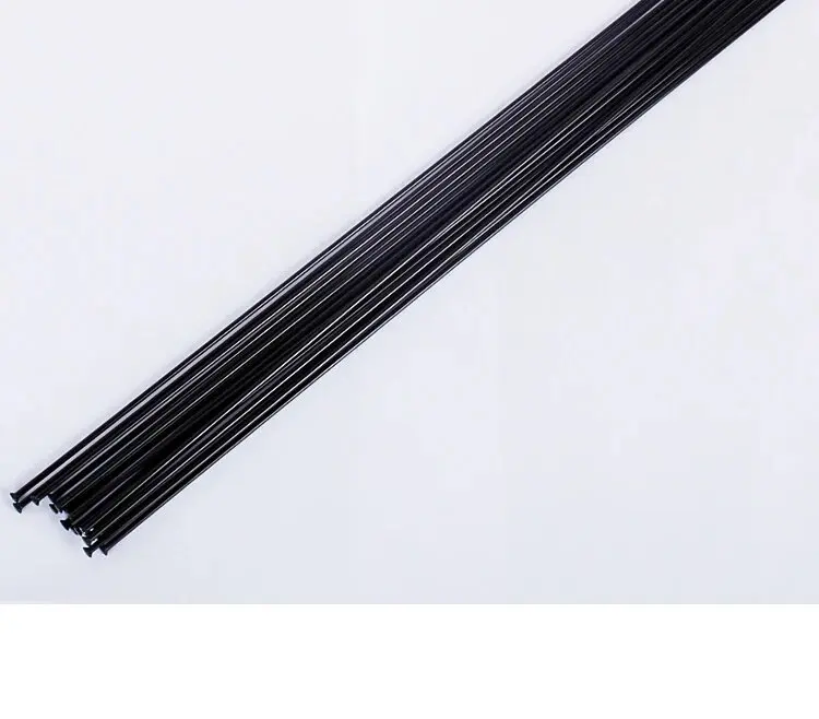 DT Swiss Champion J-Bend / Straight Pull Head 2.0 Fahrradspeichen Schwarz MTB Rennrad Speichen mit Kupferkappe 32 Stück – Detail 8