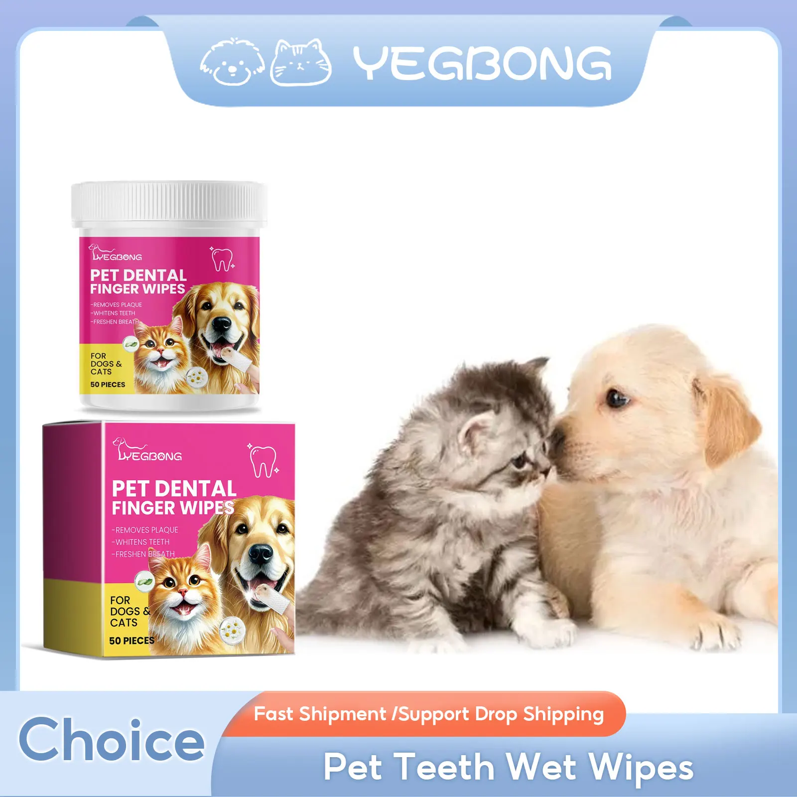 

Pet Dog Teeth Wipes Teeth Cleaning Finger Wipes Remove Tartars Oral Cleaning Eliminate Bad Breath Disposable Teeth Finger Cots